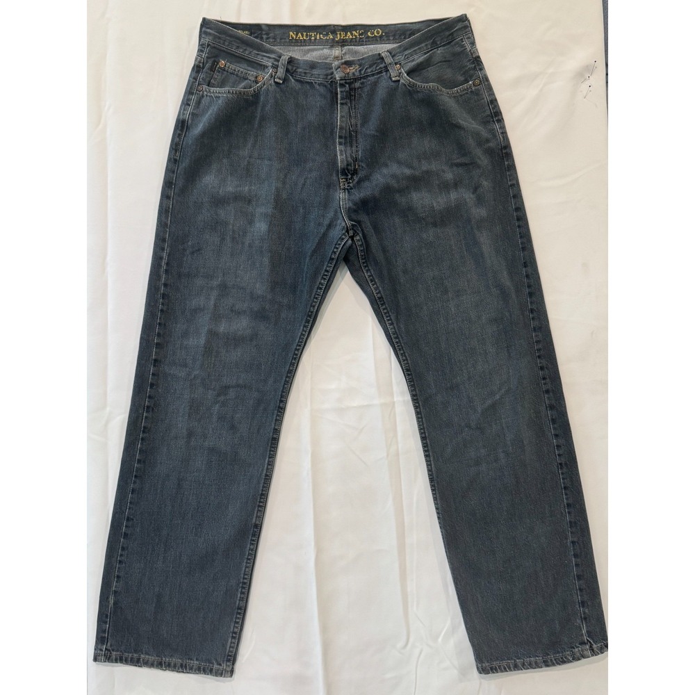Nautica Jeans Co Men's Jeans‎ 36x32 Relaxed Fit Blue Denim Classic Straight_2